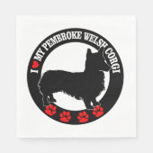 私は私のペンブロークナプキンスウェルシュコーギーが大好き スタンダードランチョンナプキン (正面)