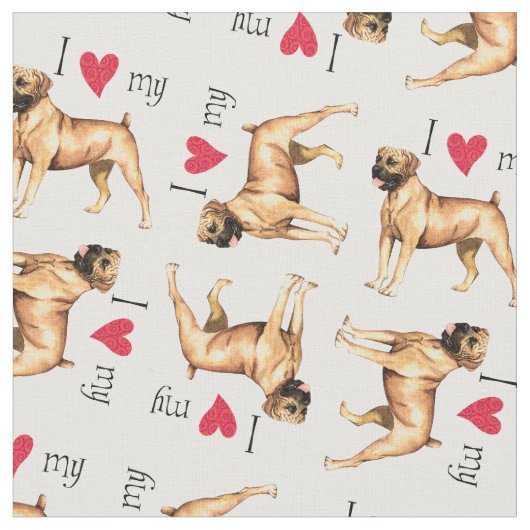 私は私のボエルボエルが大好き ファブリック (クローズアップ)