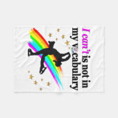 私は私のボキャブラリーの姿スケートで滑るに入れない フリースブランケット (正面(横))