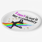 私は私のボキャブラリーの姿スケートで滑るに入れない ペーパープレート (アングル)