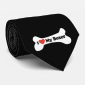 私は私のボクサーが大好き – Dog Bone ネクタイ (ロール)