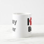 私は私のボクサーを愛します コーヒーマグカップ (中央)