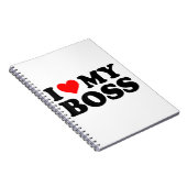私は私のボスおもしろい赤いハートボスIハートマイボス ノートブック (右側)