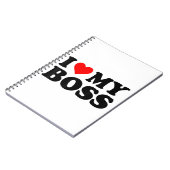 私は私のボスおもしろい赤いハートボスIハートマイボス ノートブック (左側)