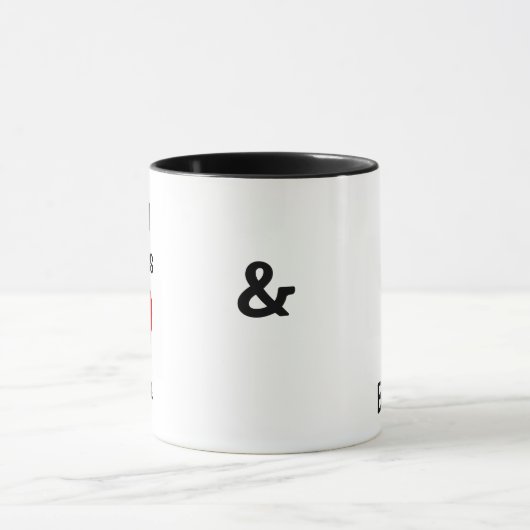 私は私のボスが私を-おもしろいのボスのマグ愛する私のボスを愛します マグカップ (中央)