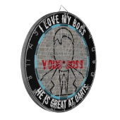 私は私のボスダーツボードおもしろいゲームストレスレリーフ、 浮き彫り ダーツボード (正面左)