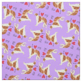 私は私のボルゾイが大好き ファブリック (見本)