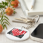 私は私のボーイフレンドが大好きカスタムハート写真 キーホルダー (正面右)