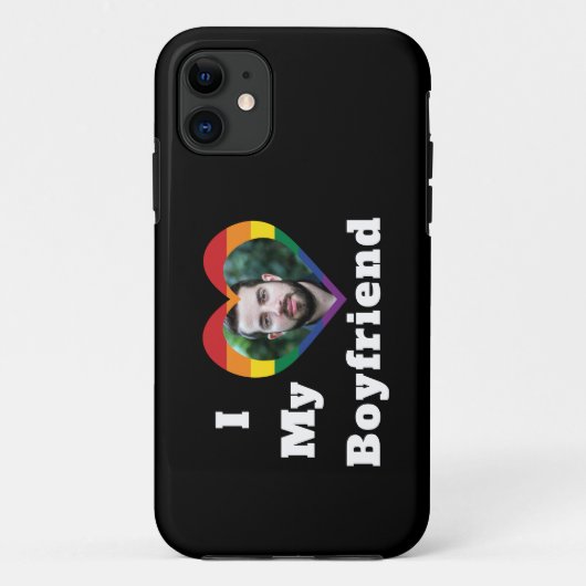 私は私のボーイフレンドが大好きゲイプライドLGBTQカスタムの写真 Case-Mate iPhoneケース (裏面)
