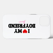 私は私のボーイフレンドが大好きハートロマンチック名前をカスタムする Case-Mate iPhoneケース (裏面 (横))