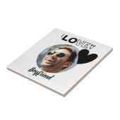 私は私のボーイフレンドが大好き写真ギフト夫フィアンスパパ タイル (側面)