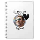 私は私のボーイフレンドが大好き写真ギフト夫フィアンスパパ ノートブック (正面)