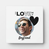 私は私のボーイフレンドが大好き写真ギフト夫フィアンスパパ フォトプラーク (正面)