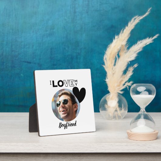 私は私のボーイフレンドが大好き写真ギフト夫フィアンスパパ フォトプラーク (インサイチュ)