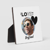 私は私のボーイフレンドが大好き写真ギフト夫フィアンスパパ フォトプラーク (正面)