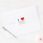 私は私のボーイフレンドと赤いハートが大好きパーソナライズされた ハートシール (封筒)