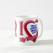 私は私のボーイフレンドの写真赤いハート コーヒーマグカップ (正面右)
