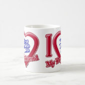 私は私のボーイフレンドの写真赤いハート コーヒーマグカップ (中央)