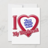 私は私のボーイフレンドの写真赤いハート シーズンカード (正面)