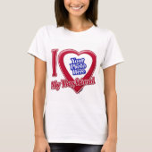 私は私のボーイフレンドの写真赤いハート Tシャツ (正面)