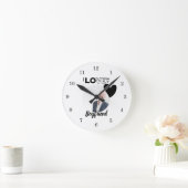 私は私のボーイフレンドの夫のパパおじいちゃんブラザー ラウンド壁時計 (ホーム)