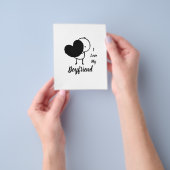 私は私のボーイフレンドを愛していモダンる – パーソナライズされたカスタム チラシ (手)