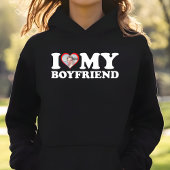 私は私のボーイフレンドを愛カスタムする写真バレンタインギフト スウェットシャツ