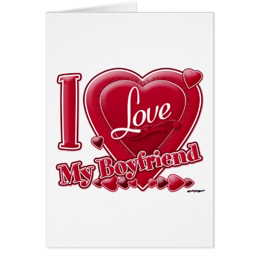 私は私のボーイフレンド赤を愛する – ハート (正面)