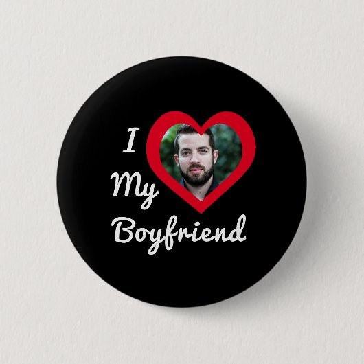 私は私のボーイフレンドBaeのパーソナライズされたカスタム写真 缶バッジ (正面)