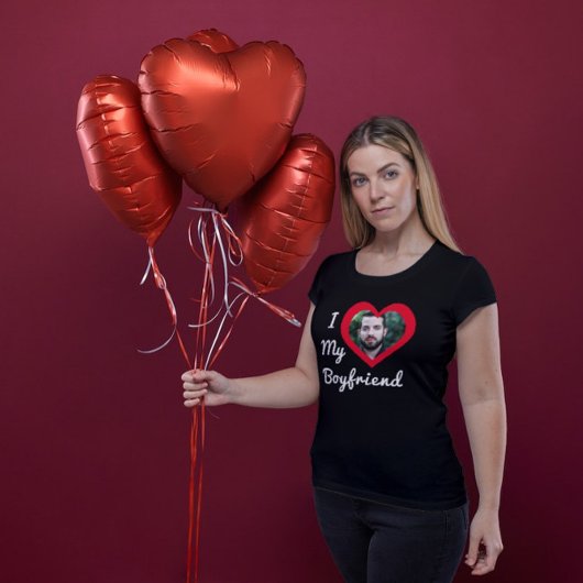 私は私のボーイフレンドBaeのパーソナライズされたカスタム写真 Tシャツ
