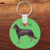 私は私のボーセロンが大好き キーホルダー (正面)