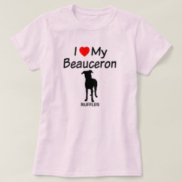 私は私のボーセロン犬が大好き Tシャツ