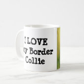 私は私のボーダーコリーのマグを愛します コーヒーマグカップ (正面左)