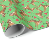 私は私のボーダーテリアを愛します ラッピングペーパー (ロールコーナー)