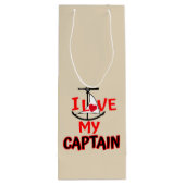 私は私のボートの大尉を愛しますWine Bag ワインギフトバッグ (裏面)