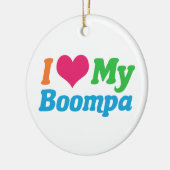 私は私のボーンパが大好き セラミックオーナメント (左)