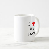 私は私のポップを愛します コーヒーマグカップ (正面右)