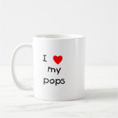 私は私のポップを愛します コーヒーマグカップ (左)