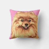 私は私のポメラニア犬を愛します クッション (裏面)