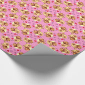 私は私のポメラニア犬を愛します ラッピングペーパー (角)