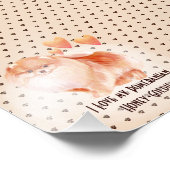 私は私のポメラニア犬を愛する名前を追加カスタム漫画の犬 フォトプリント            (角)