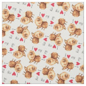 私は私のポメラニア犬 ファブリック (見本)