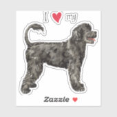 私は私のポルトガルの水犬のビニールステッカーが大好き シール (シート)