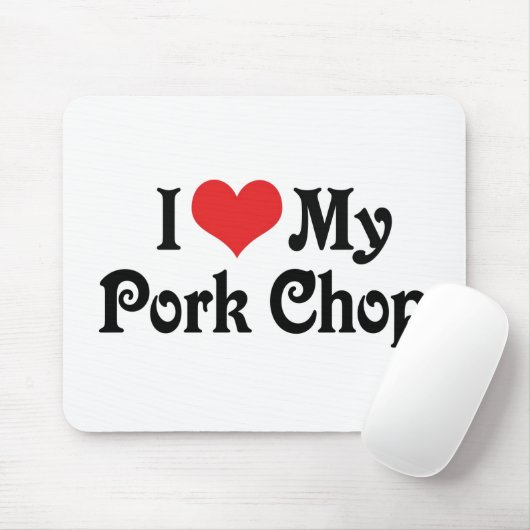 私は私のポークチョップを愛します マウスパッド (マウス)