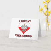 私は私のポーランドのボーイフレンドを愛します カード (黄色い花)