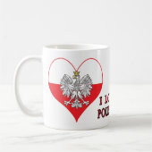 私は私のポーランドのマッカが大好き コーヒーマグカップ (左)