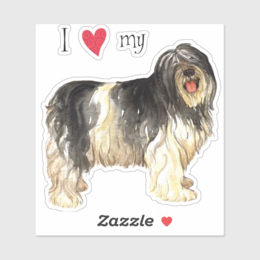 私は私のポーランドのローランドシェプドッグビニールステッカーが大好き シール (シート)