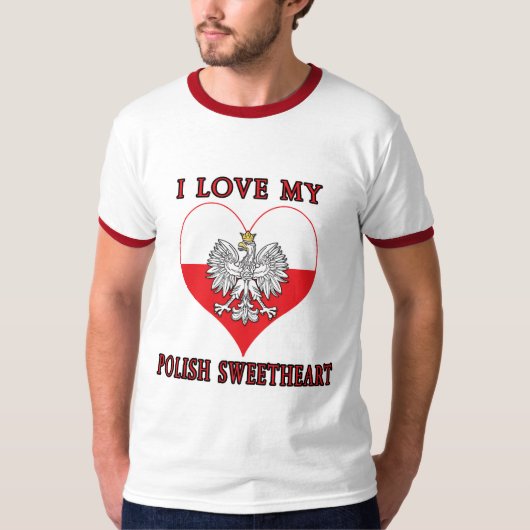 私は私のポーランドの恋人が大好き Tシャツ (正面)