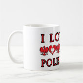 私は私のポーランドブシアが大好き コーヒーマグカップ (左)