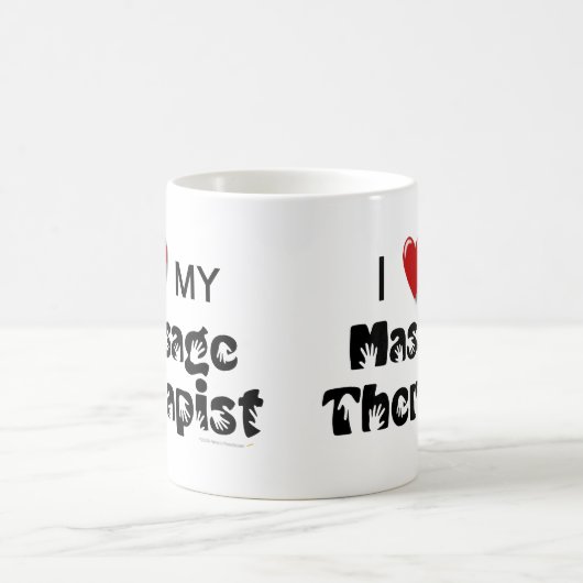 私は私のマッサージセラピストのマグを愛します コーヒーマグカップ (中央)
